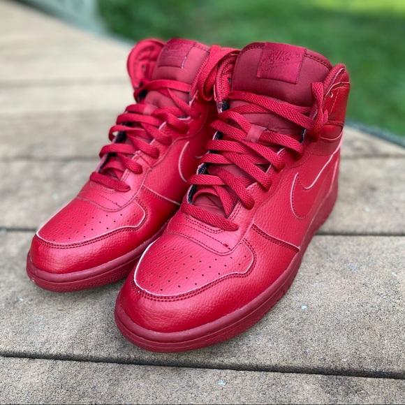 Nike Big High Gym RED 336608-660 Leather Upper Ver
